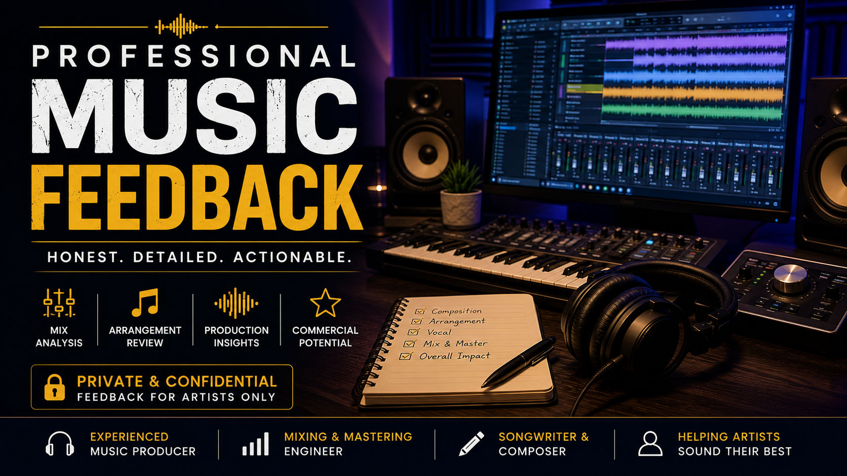 Professional Music Feedback with Mix & Production Analysis